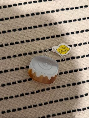 White & Brown Cinnamon Roll Hair Clip